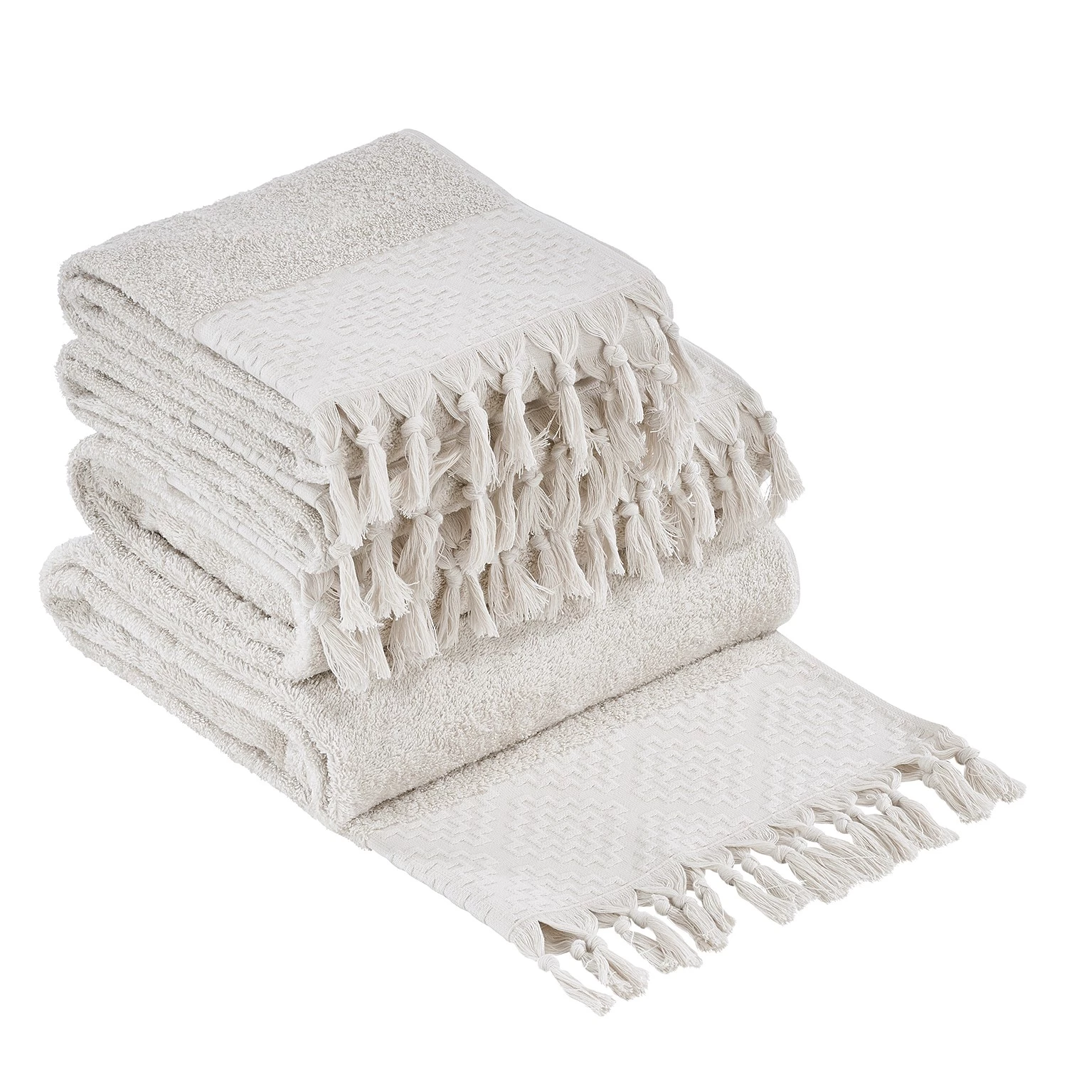 Twentyfour Serviette de toilette Prov Boheme I - Étoffe de coton - Cachemire 4 Twentyfour Serviette de toilette Prov Boheme I - Étoffe de coton - Cachemire – Image 2