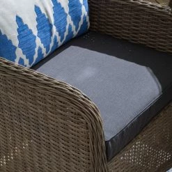 Chaises de jardin Villebon (lot de 2) - Tissu / Polyrotin - Anthracite / Marron -Serviettes Soldes 1000117628 180914 07322907 GALLERYIMAGES P000000001000117628