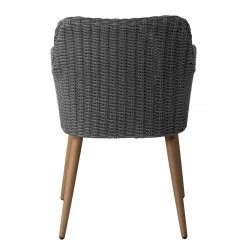 Chaises de jardin Dune (lot de 2) - Tissu / Polyrotin - Gris -Serviettes Soldes 1000118225 180706 11331904 GALLERYIMAGES P000000001000118225