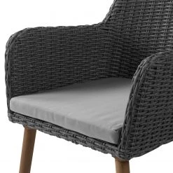 Chaises de jardin Dune (lot de 2) - Tissu / Polyrotin - Gris -Serviettes Soldes 1000118225 180706 11331905 GALLERYIMAGES P000000001000118225