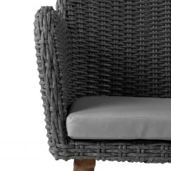 Chaises de jardin Dune (lot de 2) - Tissu / Polyrotin - Gris -Serviettes Soldes 1000118225 180706 11331906 GALLERYIMAGES P000000001000118225