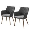 Chaises de jardin Dune (lot de 2) - Tissu / Polyrotin - Gris -Serviettes Soldes 1000118225 180808 08290501 IMAGE P000000001000118225
