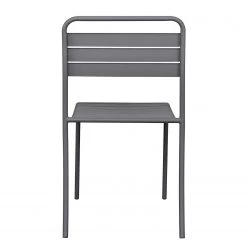 Chaises de jardin Kansas (lot de 2) - Fer - Gris -Serviettes Soldes 1000134359 190620 10531300013 GALLERYIMAGES P000000001000134359