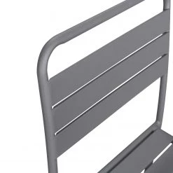 Chaises de jardin Kansas (lot de 2) - Fer - Gris -Serviettes Soldes 1000134359 190620 10531300015 GALLERYIMAGES P000000001000134359