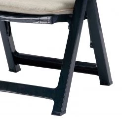 Best Freizeitmöbel Chaise pliante Santiago V - Polypropylène / Tissu mélangé - Anthracite -Serviettes Soldes 1000155159 190212 16434400400 GALLERYIMAGES P000000001000155159