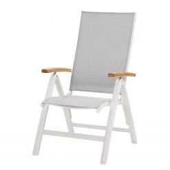 Best Freizeitmöbel Chaise pliante Cavalese - Aluminium / Tissu - Blanc