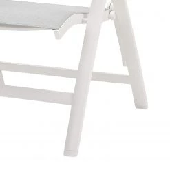 Best Freizeitmöbel Chaise pliante Cavalese - Aluminium / Tissu - Blanc -Serviettes Soldes 1000155477 190212 16472801149 GALLERYIMAGES P000000001000155477