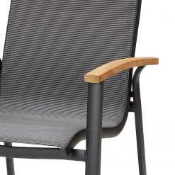 Best Freizeitmöbel Chaise de jardin Cavalese - Aluminium / Tissu - Anthracite -Serviettes Soldes 1000155508 190212 16475001238 GALLERYIMAGES P000000001000155508