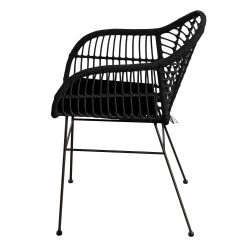 Chaises de jardin Kalo I (lot de 2) - Polyrotin / Acier - Noir -Serviettes Soldes 1000183018 200520 14205500002 DETAILS P000000001000183018