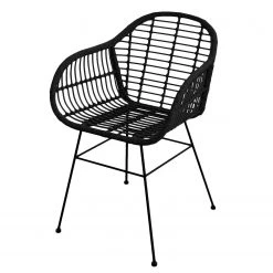 Chaises de jardin Kalo I (lot de 2) - Polyrotin / Acier - Noir -Serviettes Soldes 1000183018 200520 14205500004 DETAILS P000000001000183018