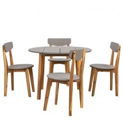 Chaises de jardin Lindholm (lot de 2) - Acacia massif - Gris / Marron -Serviettes Soldes 1000185440 200402 13573800002 DETAILS P000000001000185440