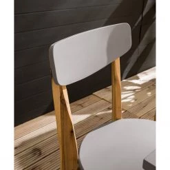 Chaises de jardin Lindholm (lot de 2) - Acacia massif - Gris / Marron -Serviettes Soldes 1000185440 200429 17423500003 DETAILS P000000001000185440