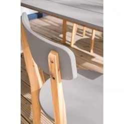 Chaises de jardin Lindholm (lot de 2) - Acacia massif - Gris / Marron -Serviettes Soldes 1000185440 200429 17423600005 DETAILS P000000001000185440