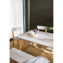 Chaises de jardin Lindholm (lot de 2) - Acacia massif - Gris / Marron -Serviettes Soldes 1000185440 200514 17145600002 DETAILS P000000001000185440