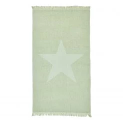 Twentyfour Serviette de Hammam Capri Star - Étoffe de coton - Vert pâle