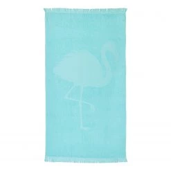 Twentyfour Serviette de Hammam Capri Flamingo - Étoffe de coton - Turquoise