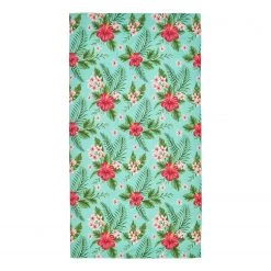 Twentyfour Serviette de plage Case Hawaii - Coton - Turquoise / Rose vif