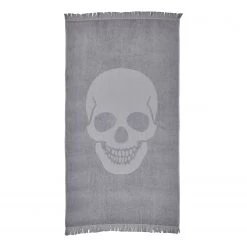 Twentyfour Serviette de Hammam Capri Skull - Étoffe de coton - Gris