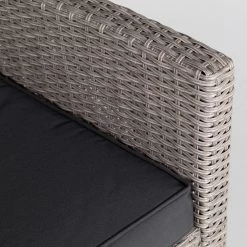 Jardi Fauteuil lounge extérieur Laurel - Polypropylène / Polyester - Gris / Beige -Serviettes Soldes 1000219434 210319 10545600035 DETAILS P000000001000219434