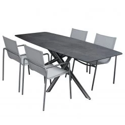 Ploß Chaises de jardin Amado (lot de 2) - Acier inoxydable / Tissage à plat - Blanc -Serviettes Soldes 1000227113 201119 15405000017 DETAILS P000000001000227113