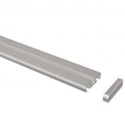 Flairdeco Rail coulissant Nybro (1-2 coulisses) - Gris argenté - Largeur : 140 cm