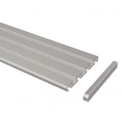 Flairdeco Rail coulissant Nybro (3-4 coulisses) - Gris argenté - Largeur : 100 cm