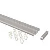 Flairdeco Rail coulissant Husby (1-2 coulisses) - Gris argenté - Largeur : 540 cm -Serviettes Soldes 1000229830 210614 14592900059 IMAGE P000000001000229830