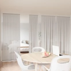 Umbra Tringle à rideaux Anywhere - Acier / Matière plastique - Blanc -Serviettes Soldes 1000248155 210216 15371400382 MOOD DETAILS P000000001000248155 mood