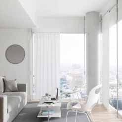 Umbra Tringle à rideaux Anywhere - Acier / Matière plastique - Blanc -Serviettes Soldes 1000248155 210216 15371400383 MOOD DETAILS P000000001000248155 mood