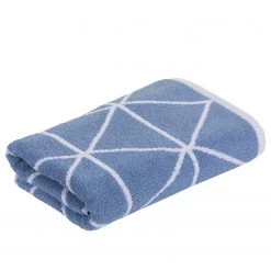Freundin Home Collection Drap de bain Graphics Raute II - Éponge - Bleu -Serviettes Soldes 1000259670 210430 13065000212 DETAILS P000000001000259670