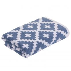 Framsohn Serviettes Graphics Raute II (lot de 2) - Éponge - Bleu -Serviettes Soldes 1000259696 210430 13070400274 DETAILS P000000001000259696