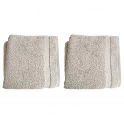 Framsohn Serviettes bio Organic Nature (lot de 2) - Éponge - Gris clair