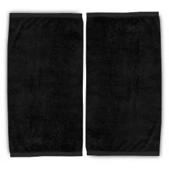 Heckett & Lane Serviettes de plage Moca (lot de 2) - Éponge - Noir