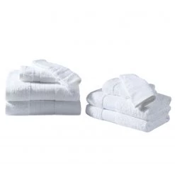 Good morning Serviettes de bain Brunswich (8 élém.) - Coton - Blanc