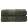 Good morning Serviettes de bain Cindy (lot de 2) - Coton - Vert olive -Serviettes Soldes 1000295253 211004 13273800116 IMAGE P000000001000295253