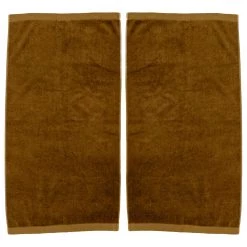 Heckett & Lane Serviettes de bain Baddoek (lot de 2) - Coton - Cognac