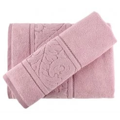 Twentyfour Serviettes Sultan (lot de 2) - Coton - Rose