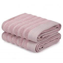 Twentyfour Serviettes Bombelli (lot de 2) - Coton - Rose / Gris