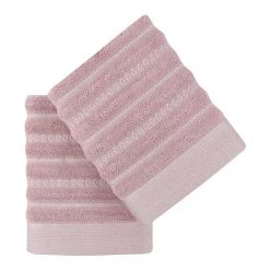 Twentyfour Serviettes Bombelli (lot de 2) - Coton - Rose / Gris -Serviettes Soldes 1000307639 211110 08320400064 DETAILS P000000001000307639