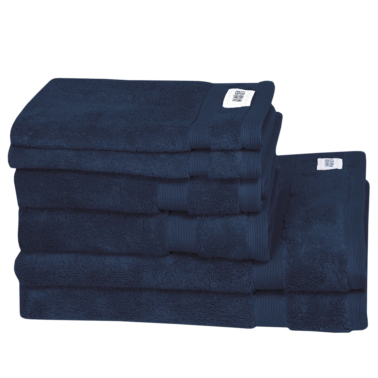 Schöner Wohnen Kollektion Serviettes Cuddly II (lot de 6) - Coton - Bleu marine 3 Schöner Wohnen Kollektion Serviettes Cuddly II (lot de 6) - Coton - Bleu marine