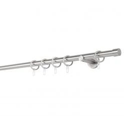 Mydeco Tringle sur mesure Cap I (simple) - Aluminium - Acier inoxydable - Largeur : 160 cm