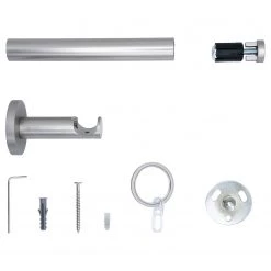 Mydeco Tringle sur mesure Match I (simple) - Aluminium - Acier inoxydable - Largeur : 130 cm -Serviettes Soldes 1000320681 220118 13065900523 DETAILS P000000001000320681