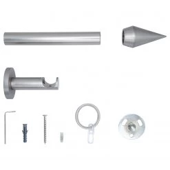 Mydeco Tringle sur mesure Point I (simple) - Aluminium - Acier inoxydable - Largeur : 140 cm -Serviettes Soldes 1000320839 220118 13070900905 DETAILS P000000001000320839