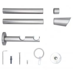 Mydeco Tringle sur mesure Rag II (double) - Aluminium - Acier inoxydable - Largeur : 140 cm -Serviettes Soldes 1000322861 220204 0611080050 DETAILS P000000001000322861