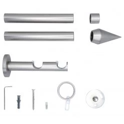 Mydeco Tringle sur mesure Point II (double) - Aluminium - Acier inoxydable - Largeur : 240 cm -Serviettes Soldes 1000323239 220118 12095300890 DETAILS P000000001000323239