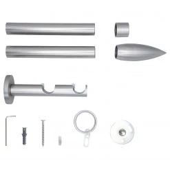 Mydeco Tringle sur mesure Cardo II (double) - Aluminium - Imitation acier inoxydable - Largeur : 170 cm -Serviettes Soldes 1000323323 220118 12095901081 DETAILS P000000001000323323