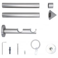 Mydeco Tringle sur mesure Cone II (double) - Aluminium - Imitation acier inoxydable - Largeur : 160 cm 7 Mydeco Tringle sur mesure Cone II (double) - Aluminium - Imitation acier inoxydable - Largeur : 160 cm -Serviettes Soldes 1000323346 220204 0611100050 DETAILS P000000001000323346