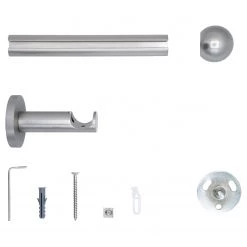 Mydeco Tringle sur mesure Ball III (simple) - Acier inoxydable - Largeur : 210 cm -Serviettes Soldes 1000323580 220120 08140300445 DETAILS P000000001000323580