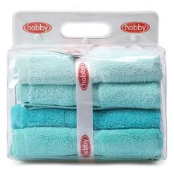 Twentyfour Serviettes Rainbow III (lot de 4) - Coton - Menthe -Serviettes Soldes 1000329705 220307 060 DETAILS P000000001000329705