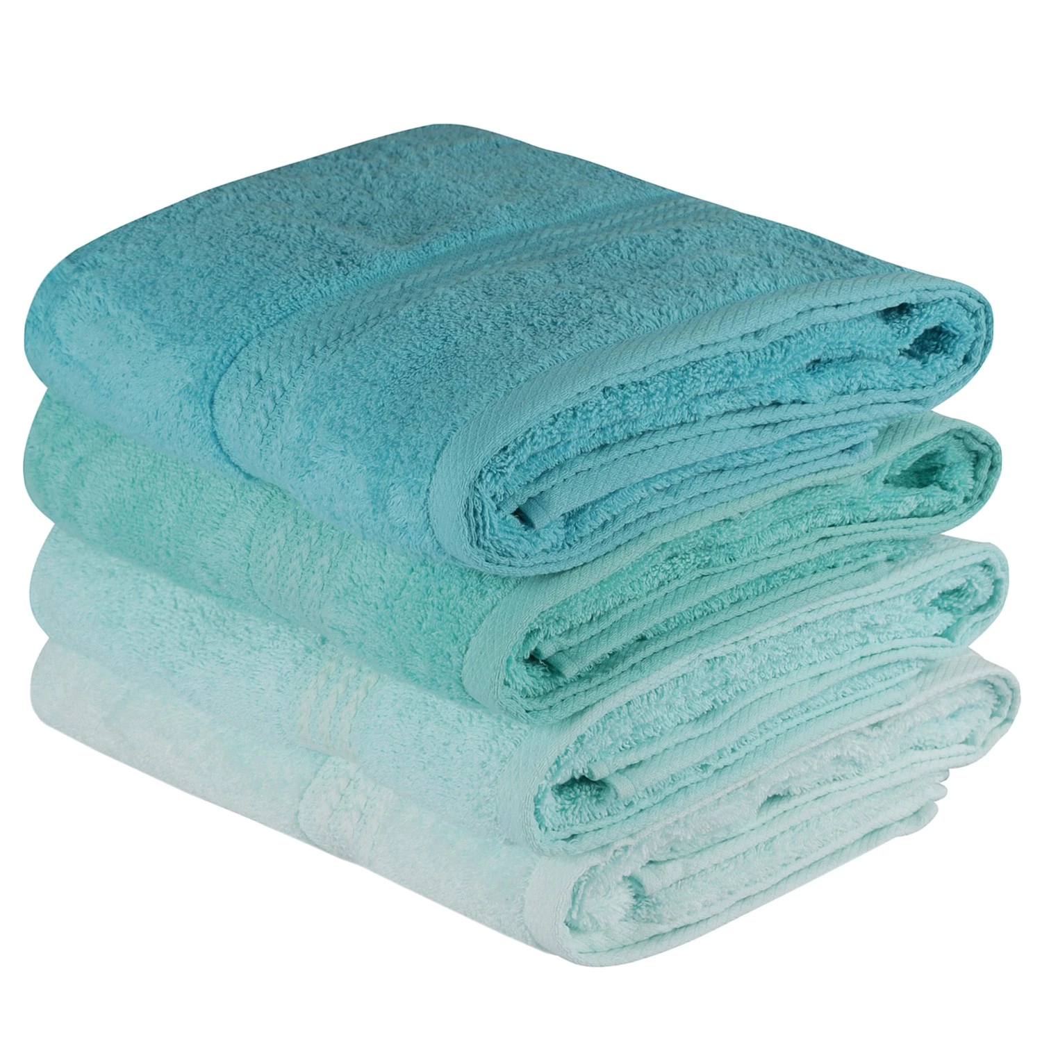 Twentyfour Serviettes bain Rainbow III (lot de 4) - Coton - Menthe 3 Twentyfour Serviettes bain Rainbow III (lot de 4) - Coton - Menthe